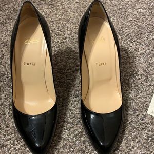 Christian Louboutin Decollette Black Patent Heels